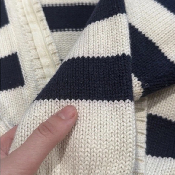 Vintage Ole Miss Rare Embroidered Cable Knit Jacket College Football Stripe Med - Picture 14 of 16